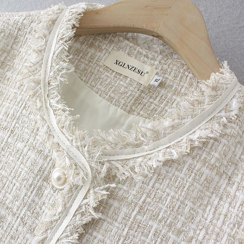 2025 ฤดูใบไม้ร่วงใหม่All-Matching Slim Fitสีทึบเสื้อกั๊กTweedเสื้อกั๊กเสื้อกั๊กผู้หญิงVคอเพิร์ลปุ่มฤดูใบไม้ผลิCardigan