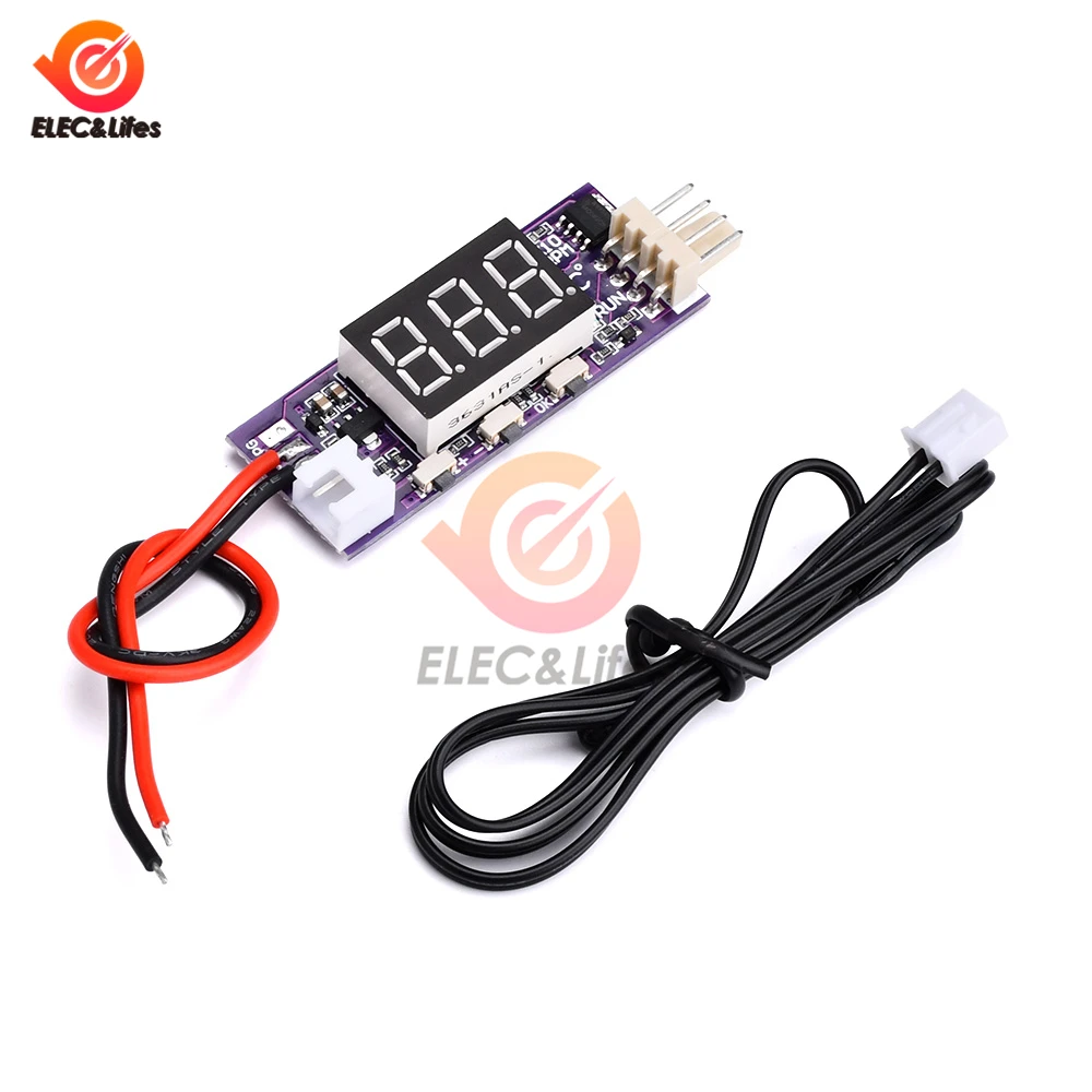 DC 12V Mini 4 Wire PWM Fan Temperature Control Governor Temperature Speed Digital Display Support 3A Fan On/Off Control