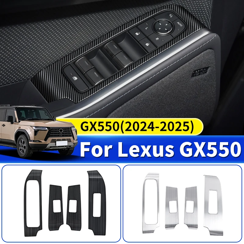 For Lexus GX550 550h Glass Lifting Panel Interior Upgraded Car Window Control Panel Decoration Modification 2024-2025 550 Tuning