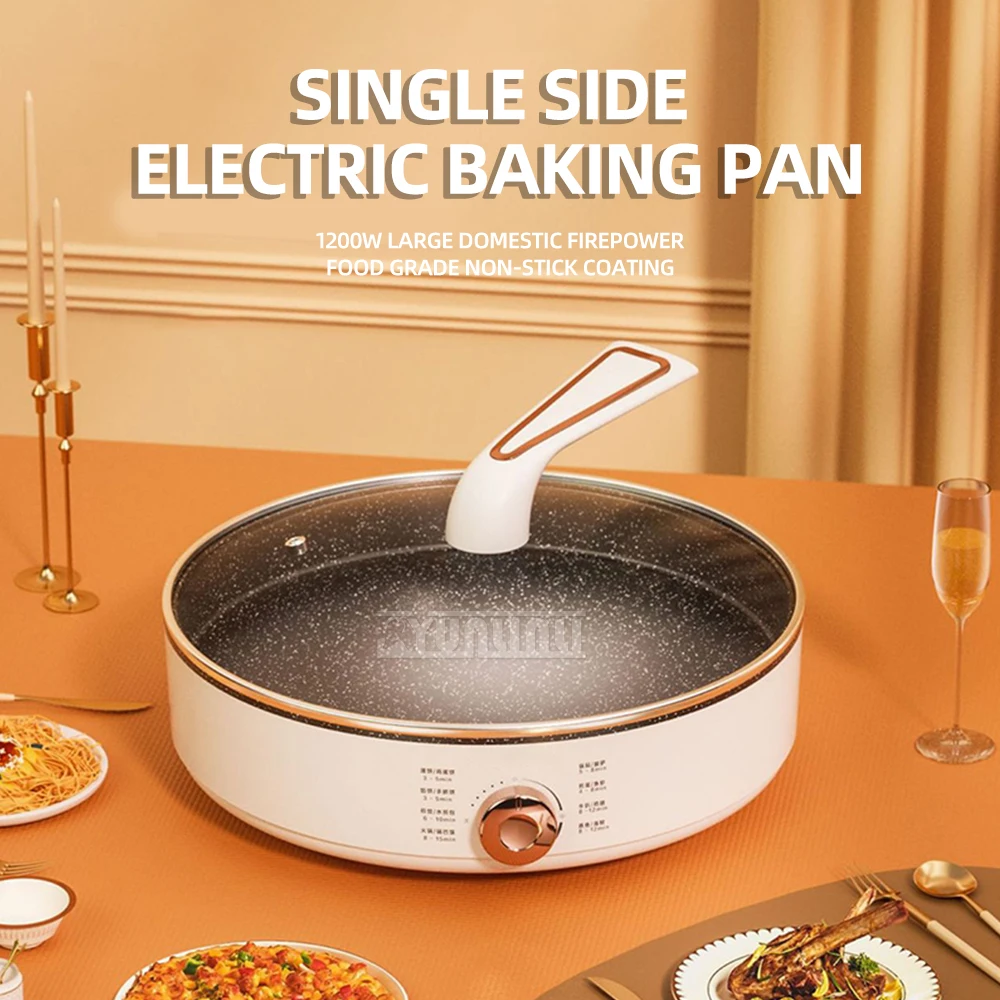 Multifunctional Non-Stick Electric Frying Pan Household Automatic Pancake Maker Pizza Baking Pan