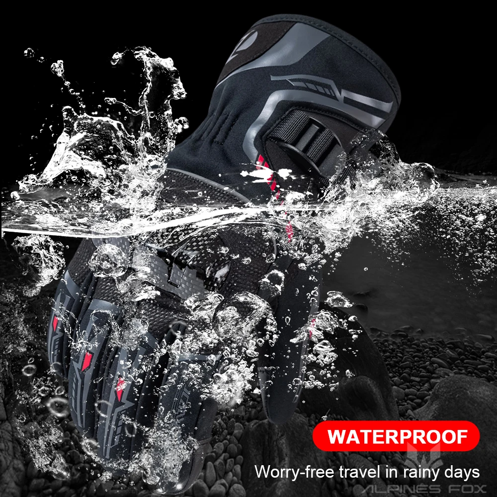 2025 Winter Men Motorcycle Gloves Women Waterproof Warm Moto Guantes Touch Screen Motorbike Riding Glove Carbon Fiber Protective image 5