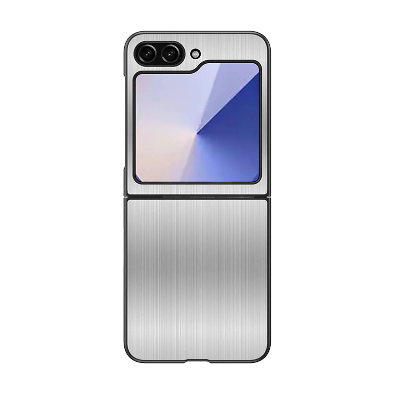 Case for Samsung Galaxy Z Flip 6, Stainless Steel Protective Cover, Anti-Fingerprint, Ultra-Thin Full Protection Hard Metal Case