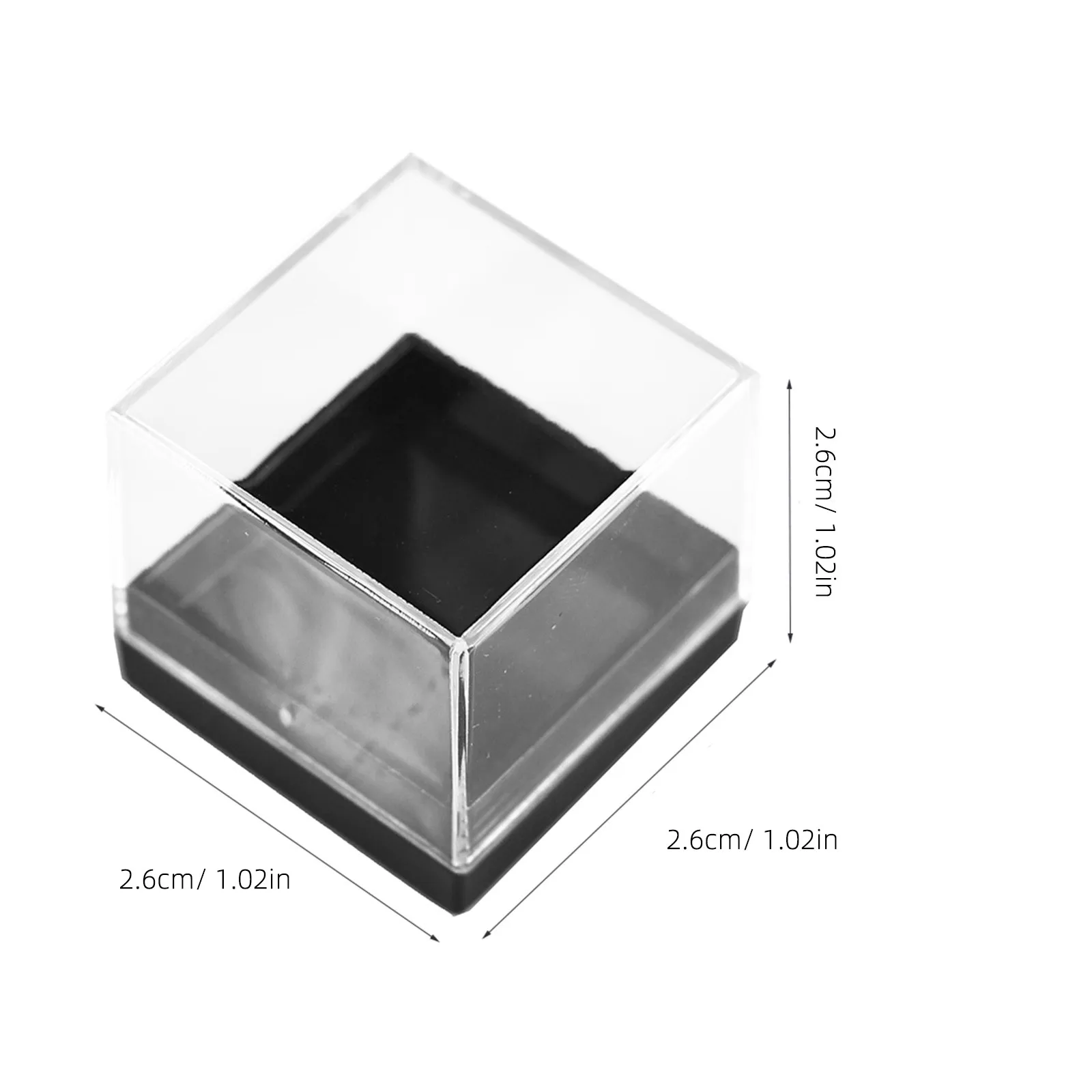 12Pcs Cube Transparent Specimen Box Premium Plastic Mineral Specimen Display Storage Clean Desktop Friendly Clear
