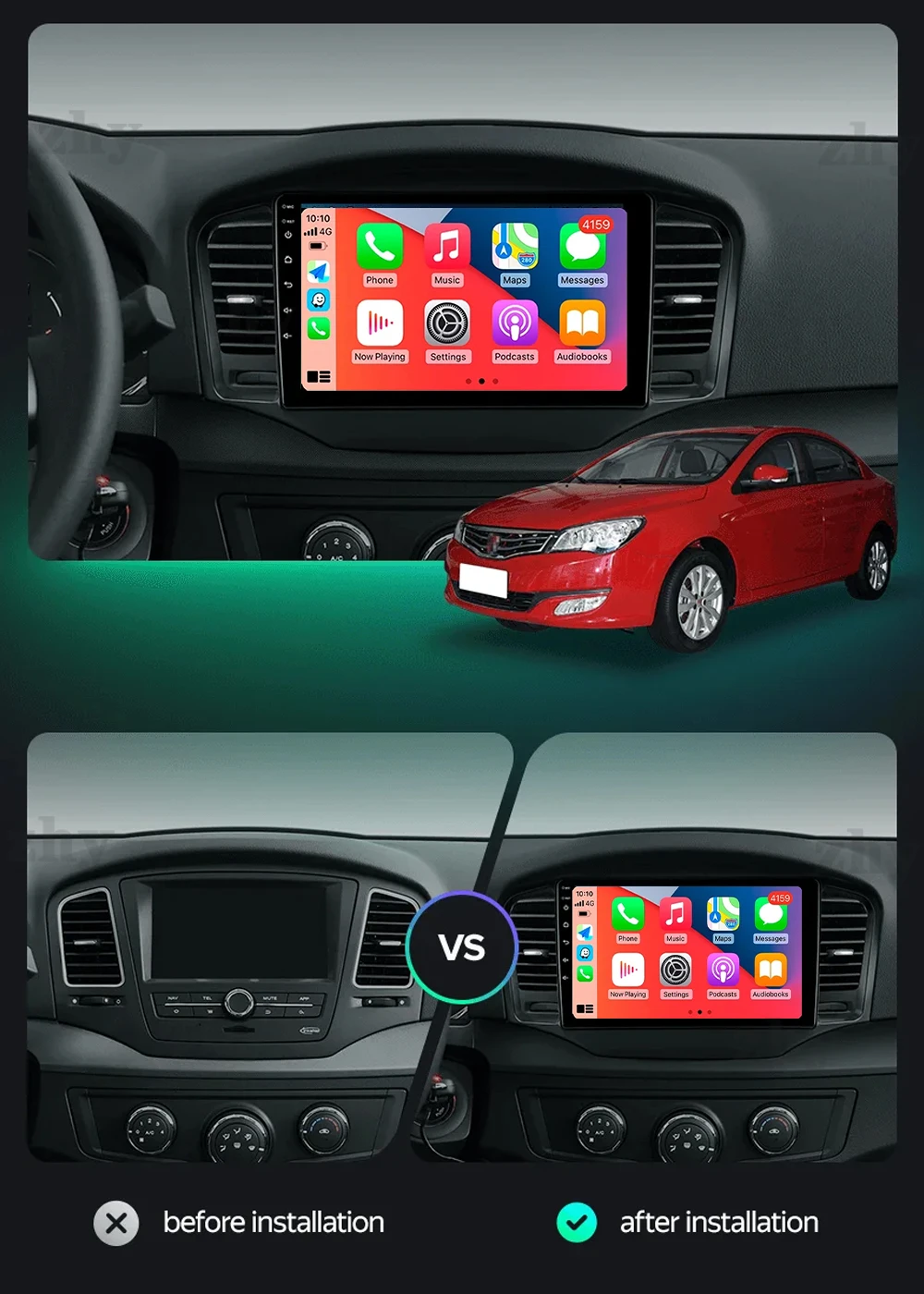 For Roewe MG 350 2010-2016 8Core 8+256G 2K QLED Car Multimedia Radio GPS CarPlay 360 Panoramic Voice Control 4G WiFi Head Unit