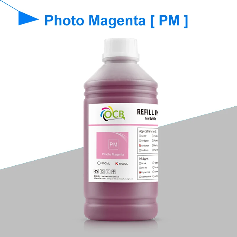 1000 ml Pigmenttintenflasche für Canon-Modelle PFI-1700 PFI-1000 PFI-706 PFI-120 PFI-320 PFI-707 pro 2000 4000 6000 TM-200 TM-300