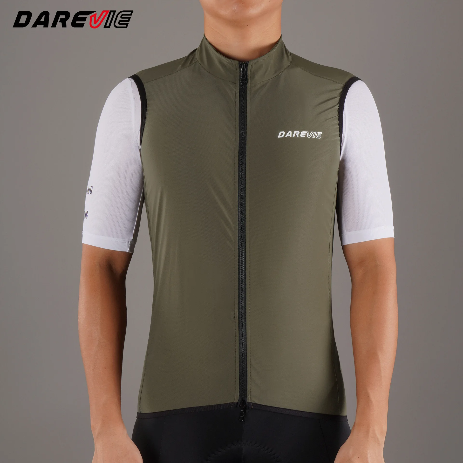 

Darevie Autumn Lightweight Cycling Jacket - Windproof Front, Breathable Back, Road Cycling Top