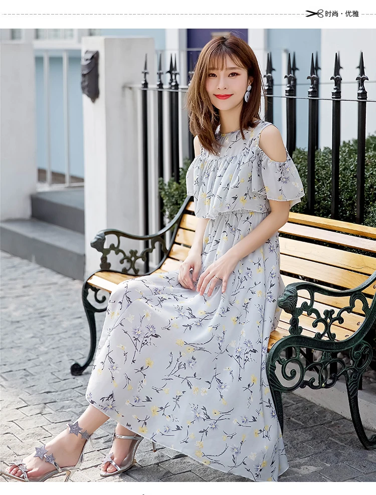 قمصان الأمومة للرضاعة 2025 الصيف الكشكشة طوق موضة الشيفون الرضاعة الطبيعية الملابس بعد الولادة الساخن بيع فستان رضاعة #6