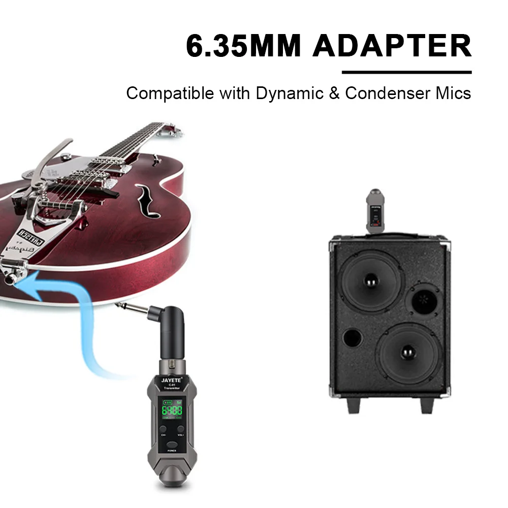Drahtloses XLR-Sender- und Empfängersystem/164 Fuß Reichweite/geringe Latenz/kompatibel mit dynamischen und Kondensatormikrofonen, wiederaufladbar/Konvertierung