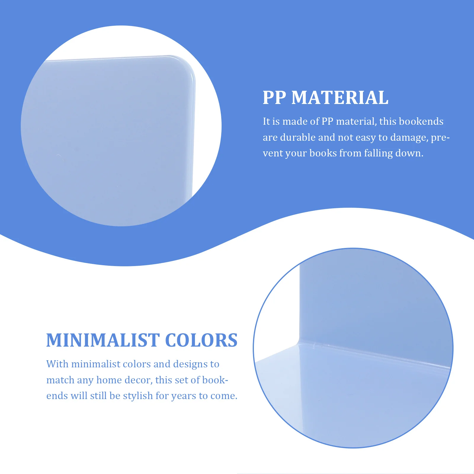 2pcs Bookends Book Stand Decorative Book Holders For Home Office Study Organizer Pp Desktop Bookshelf Storage Solution