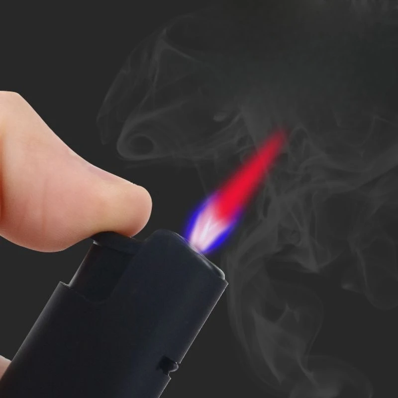 

Metal Shell Windproof Red Flame Lighter Explosion-proof Inflatable Fashion Thin Model High-value Trend Simple Cigarette Lighter