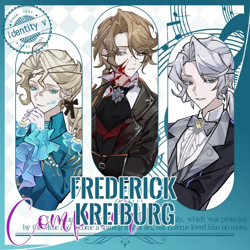 

Anime Identity Ⅴ Frederick Kreiburg Composer Cosplay Colleagues Ambitus Badge Laser Ticket