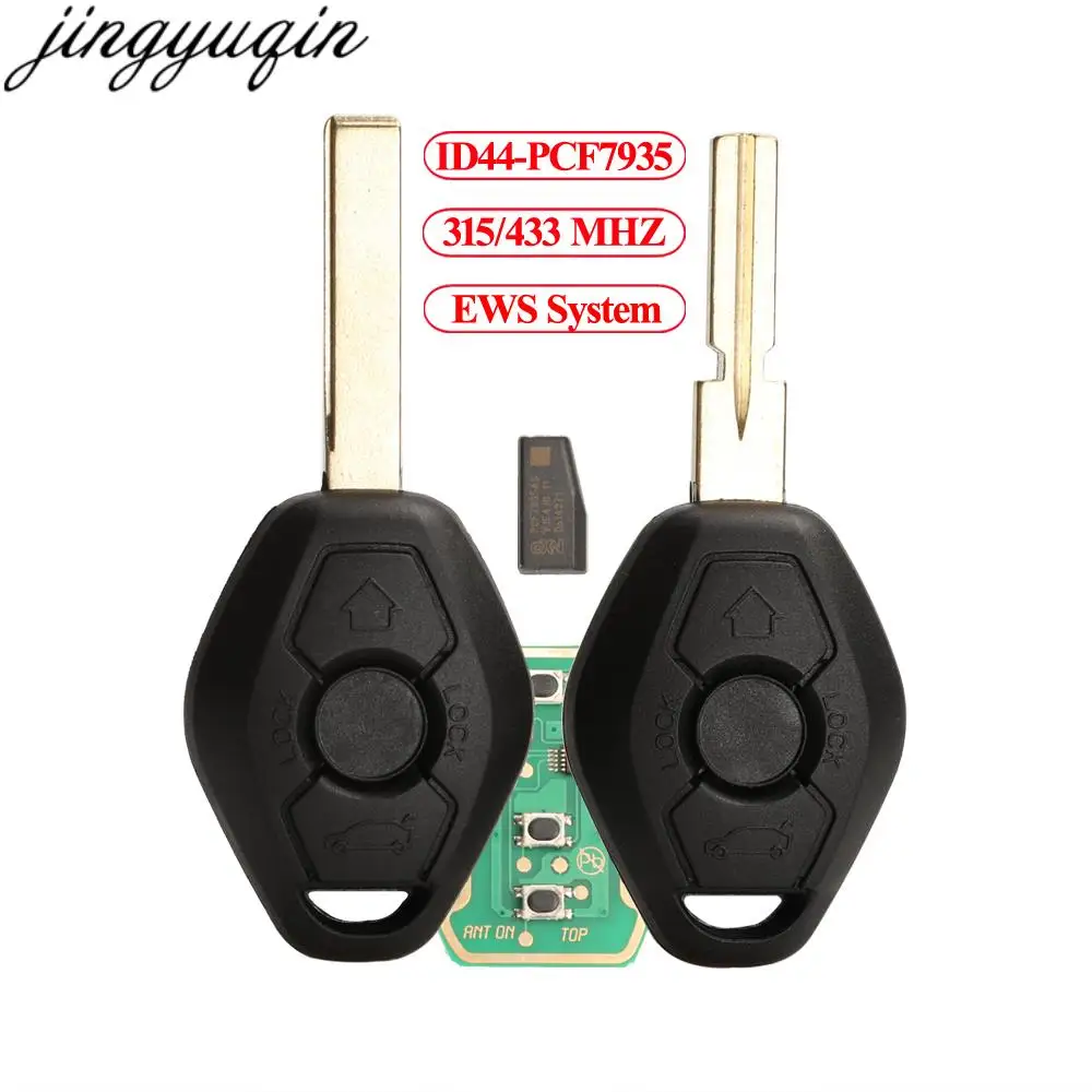 

Jingyuqin Remote Car Key Alarm ID44-PCF7935 315/433MHZ For BMW E38 E39 E46 X3 X5 Z3 Z4 1/3/5/7 Series 520d 2001-2020 EWS HU58/92