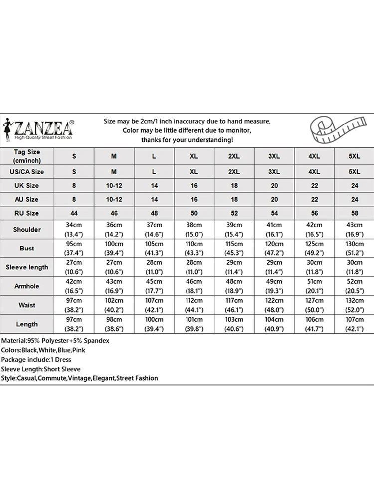ZANZEA Femme ourlet à volants Robes florales 2025 été manches courtes bouffantes col rond Robes décontractées Femme vacances a-ligne Robes