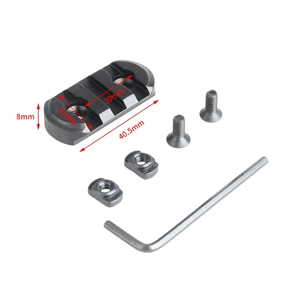 Taktische Aluminium-Picatinny-3-Slot-Führungsschiene 20mm Schienenadapter CNC-Aluminiumlegierung Zielfernrohr-Montageplatte – Detail 2