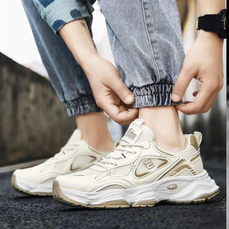 

Fashion Men Sneakers High Quality Men Casual Shoes Soft Sole Shock-Absorbing Running Shoes Anti-slip Hard Wearing Jogging Shoes
