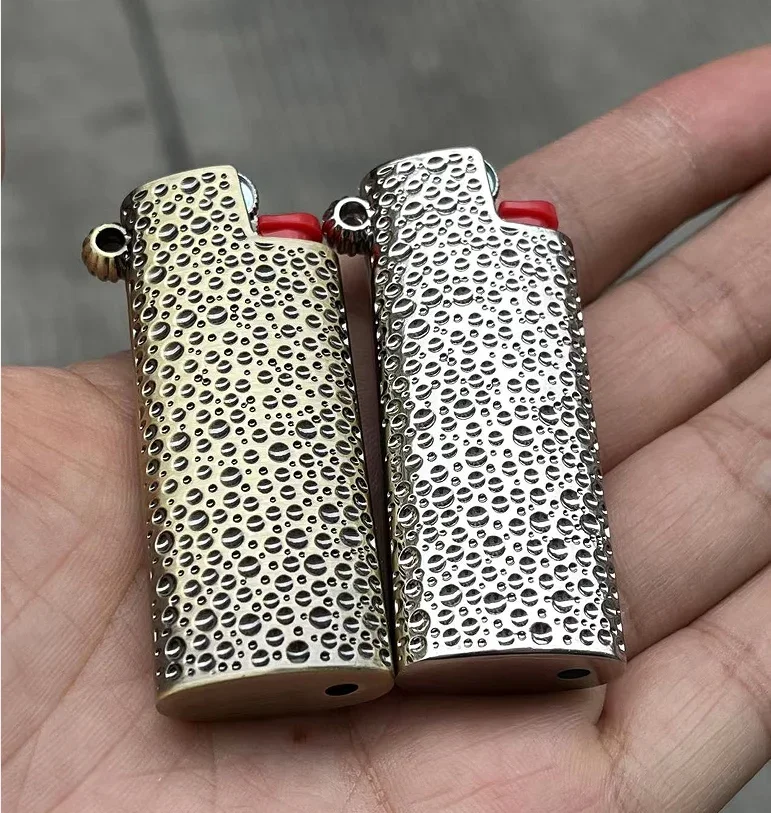 1Pc New Meteorite Crater Lighter Cover Fits BIC J5 Lighter Shell Explosion-proof Lighter Case Cover