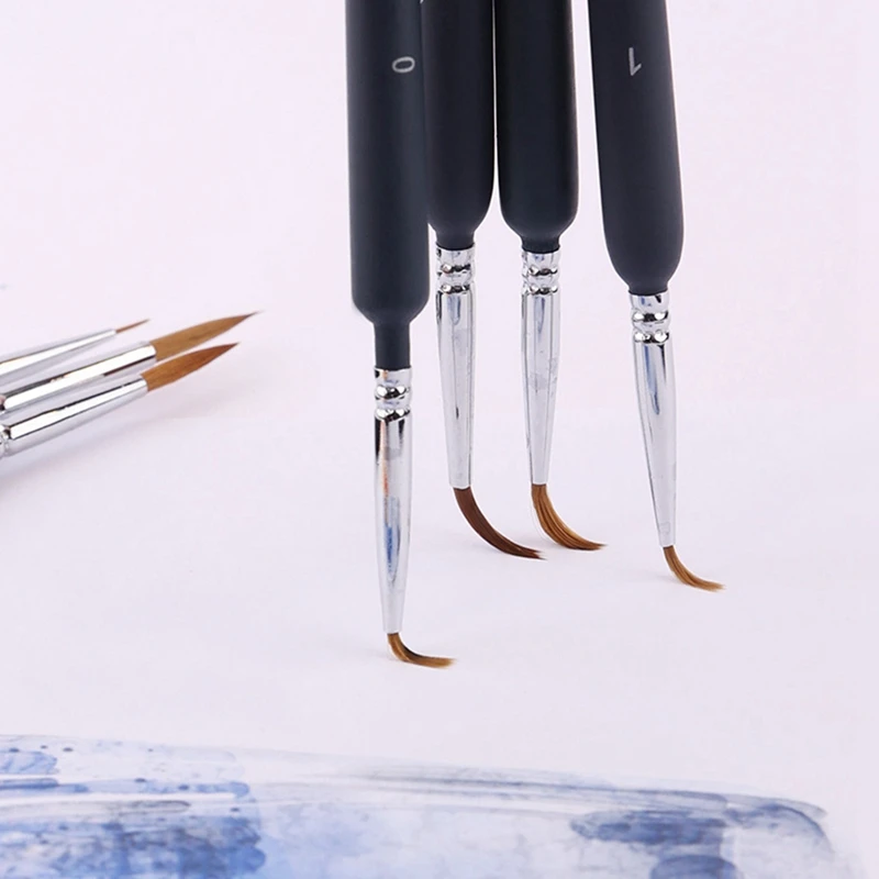 10 Fine-Pointed Brushes. Mini Fine Brush Set Is Suitable For Scale Model Painting And Line Drawing