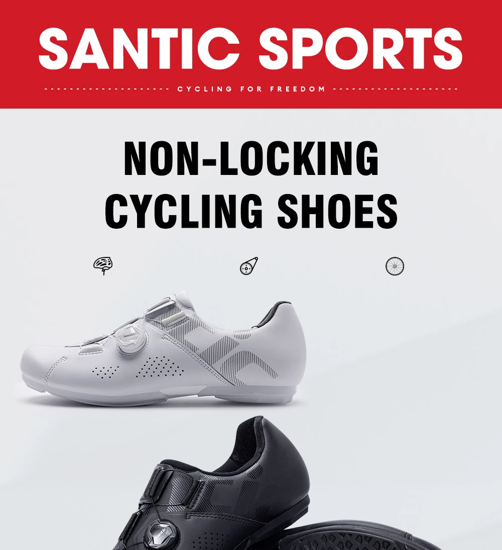 Santic Radfahren Nicht-lock Flache Schuhe Männer Outdoor Sport MTB Fahrrad Schuhe Frauen Einstellbar Casual Road Turnschuhe Komfortable Asien größe – Detail 5