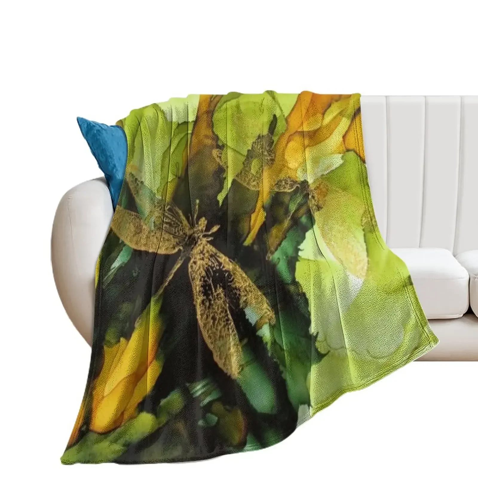 Pretty in Gold - by Barbara Mitchell Throw Blanket blankets and throws Baby decorative Blankets