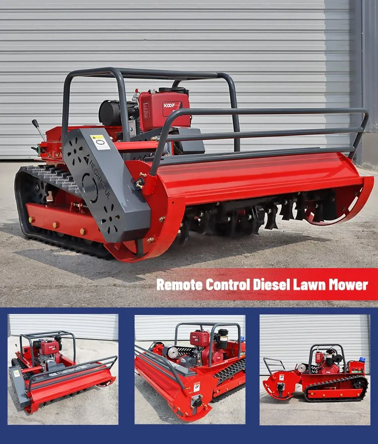 Heißer Verkauf Ferngesteuerter Rasenmäher CE 800mm 1200mm Ferngesteuerter Freischneider für Obstgärten, Bauernhöfe und Hanglagen-Unkrautentfernung – Detail 6