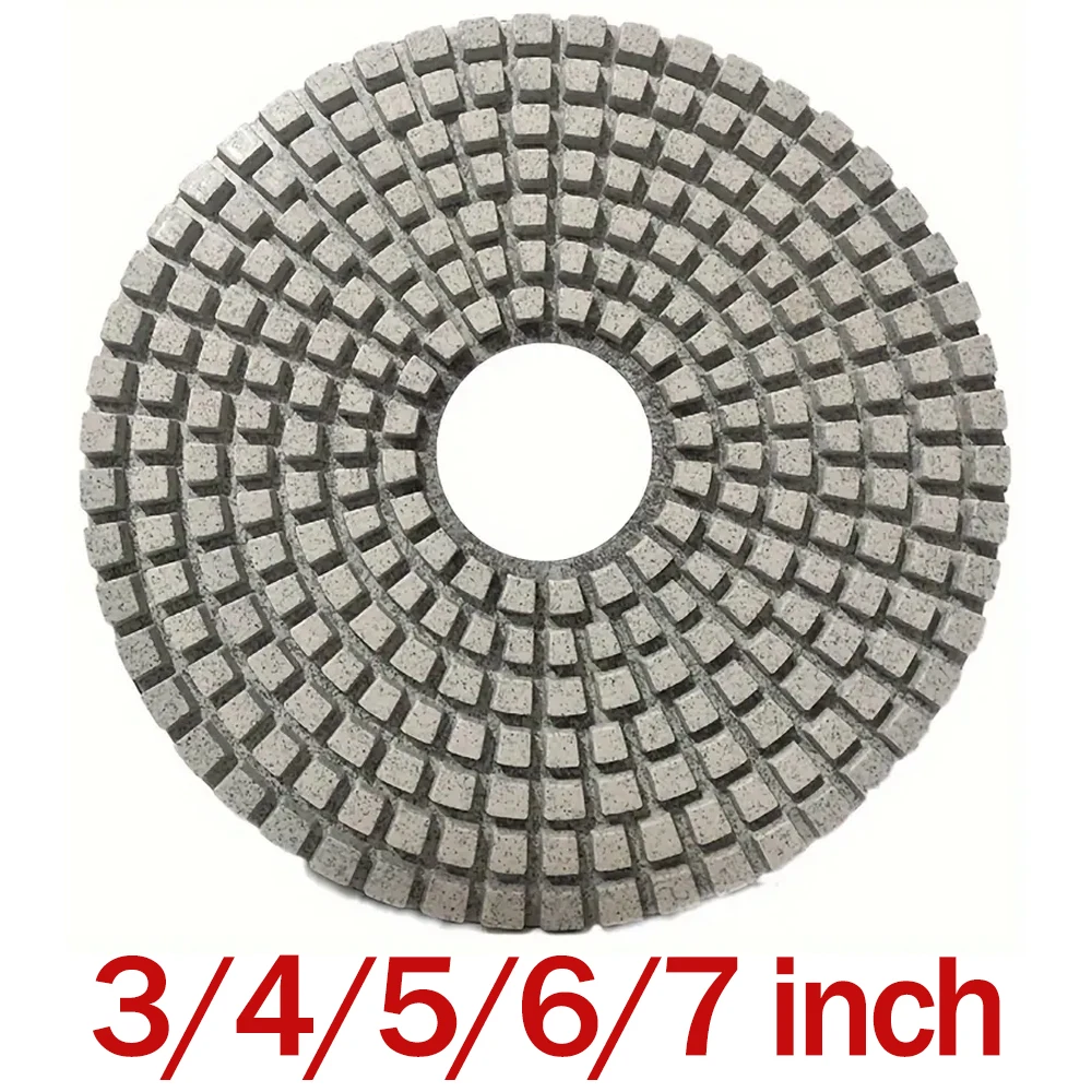1 шт. алмазные полировальные подушечки для сухой/влажной полировки, абразивный диск 3/4/5/6/7 дюймов для шлифования гранита, мрамора, кварцевой плитки, стекла, шлифовальные инструменты
