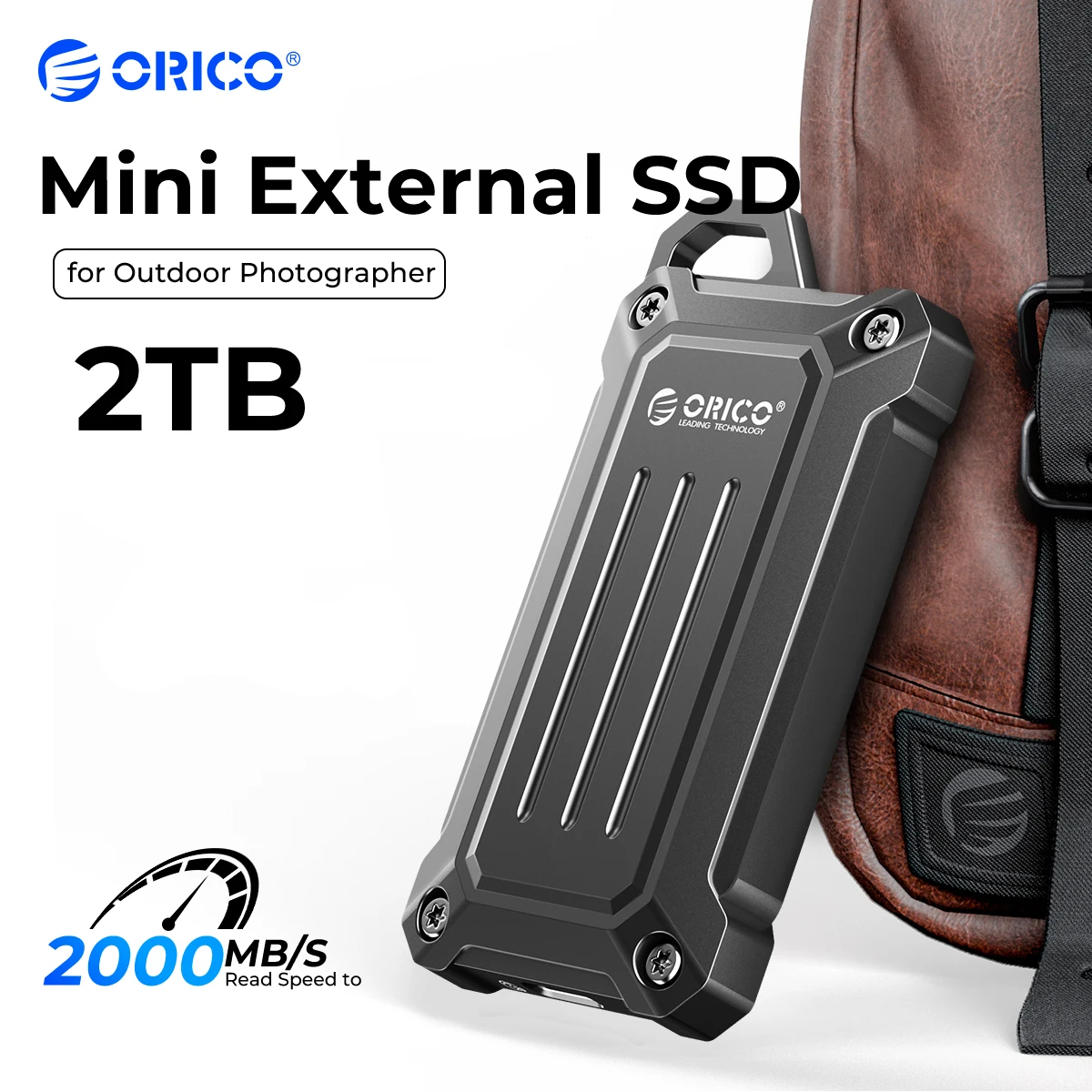 ORICO Mini Portable SSD 20Gbps External Solid State Drive USB3.2 Gen2 2TB 1TB Type- C PSSD for Outdoor Workers Photographer