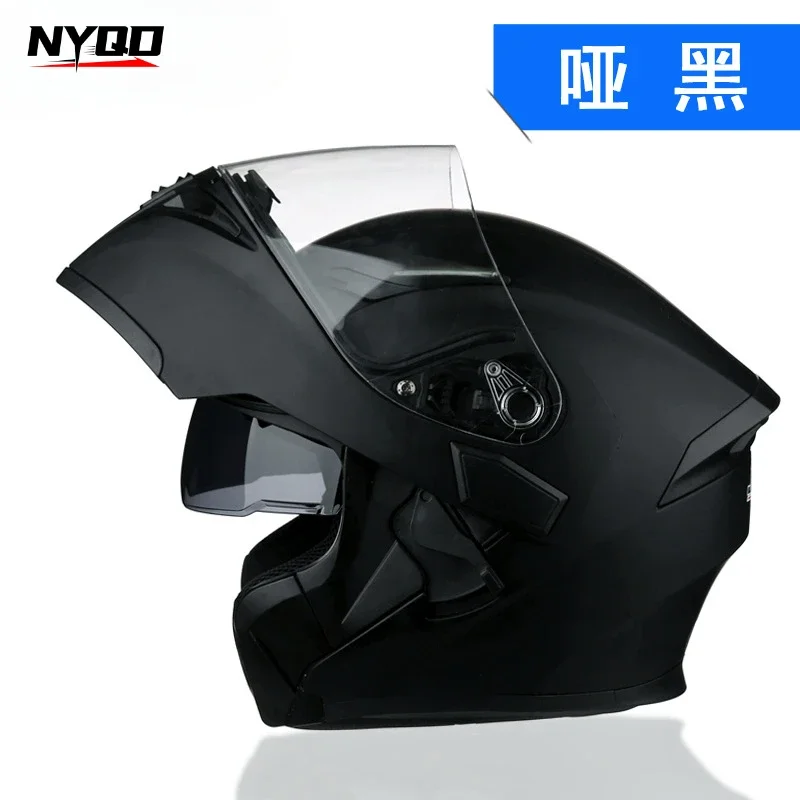Jiekai Motorcycle Men's and Women's Motorcycle Full Helmet Winter Electric Car UncoverHelmetMotorcycleFlipHelmetCascos Para Moto
