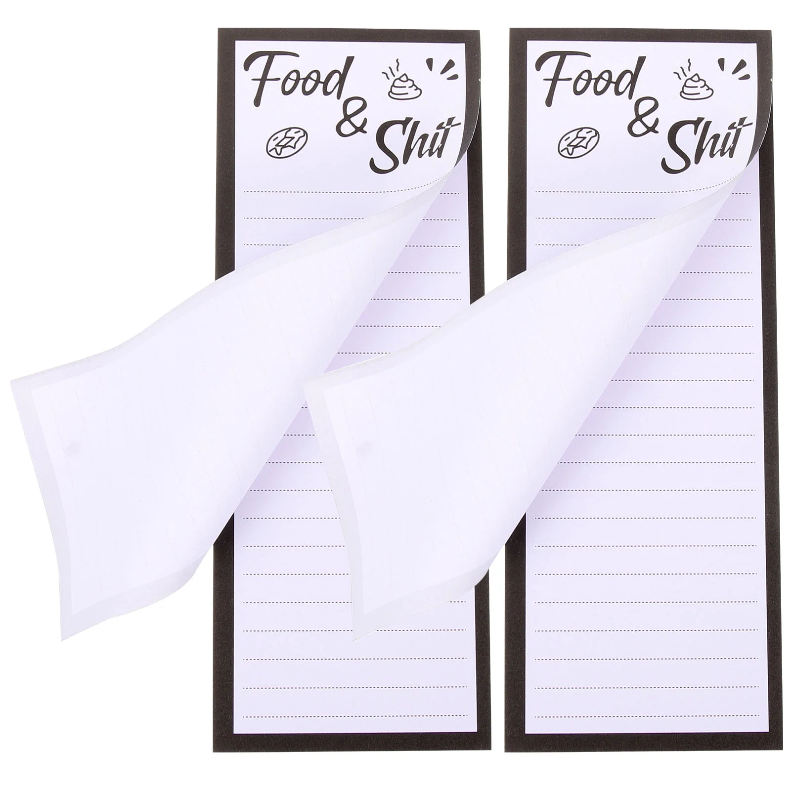 2 Pcs Magnets Shopping List Pad for Fridge Magnetic Notepad Pads Refrigerator Grocery Unique