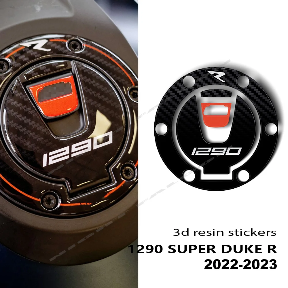 

New for KTM 1290 R Super Duke 2022 2023 Super Duke R 1290 Accessories 3D Epoxy Resin Sticker Fuel Tank Cap Protection Kit