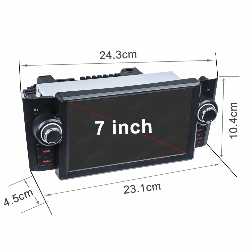 1DIN Car Radio Radio Multimedia Player GPS Navigation Carplay Head Unit For Fiat Grande Punto Linea 2007-2012