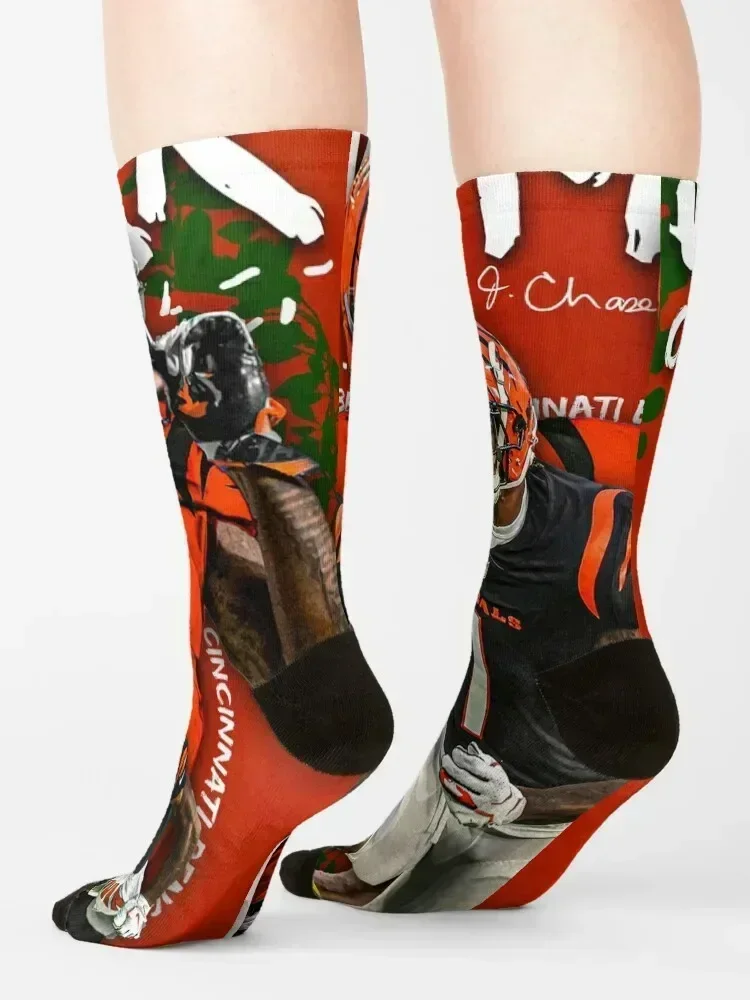 جوارب Ja'Marr Chase للأطفال للتنزه سيرًا على الأقدام هدية للرجال جوارب نسائية للرجال
