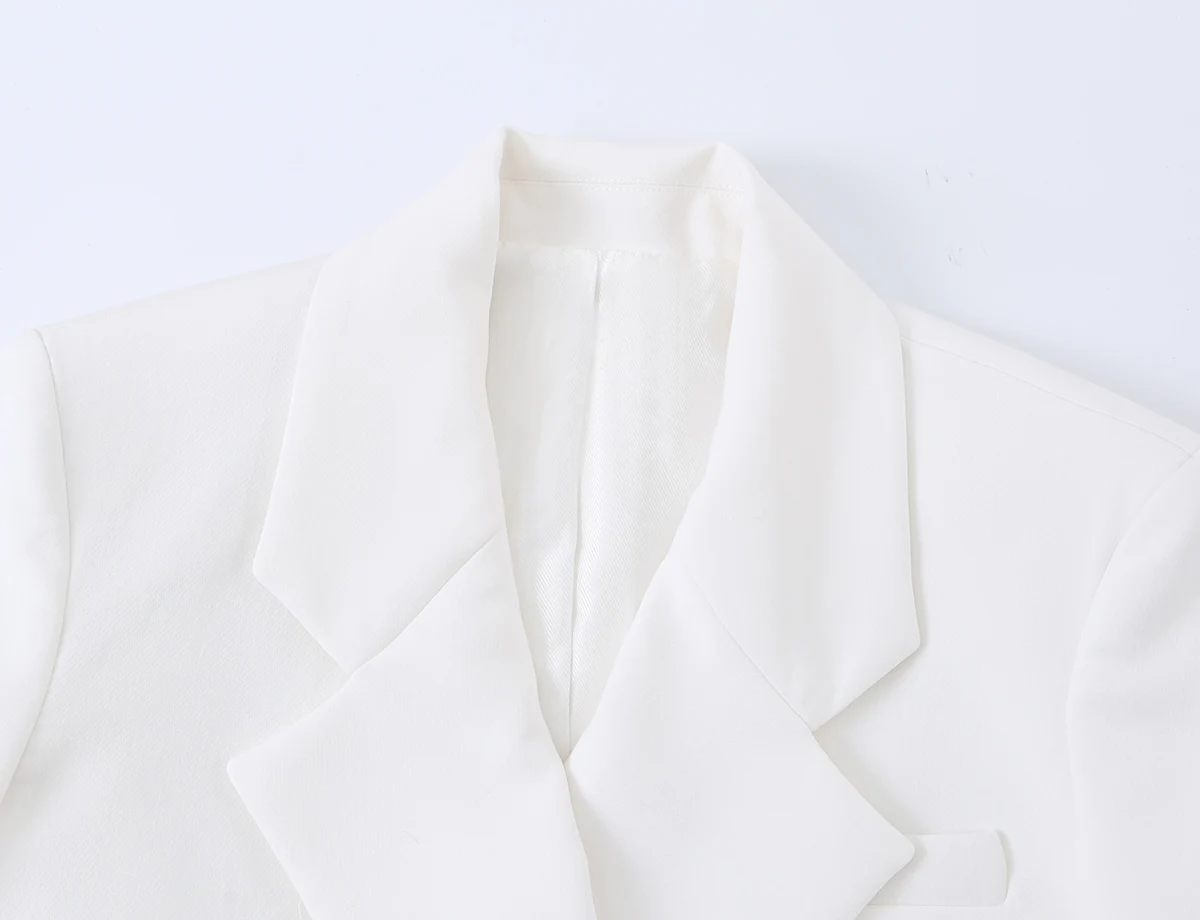 KONDALA Büro-Damen Casual Blazer-Anzug mit Spitzen-Patchwork Kurzer Blazer Weite Shorts Mode 2026 Sommer Frühling Eleganter Anzug – Detail 7