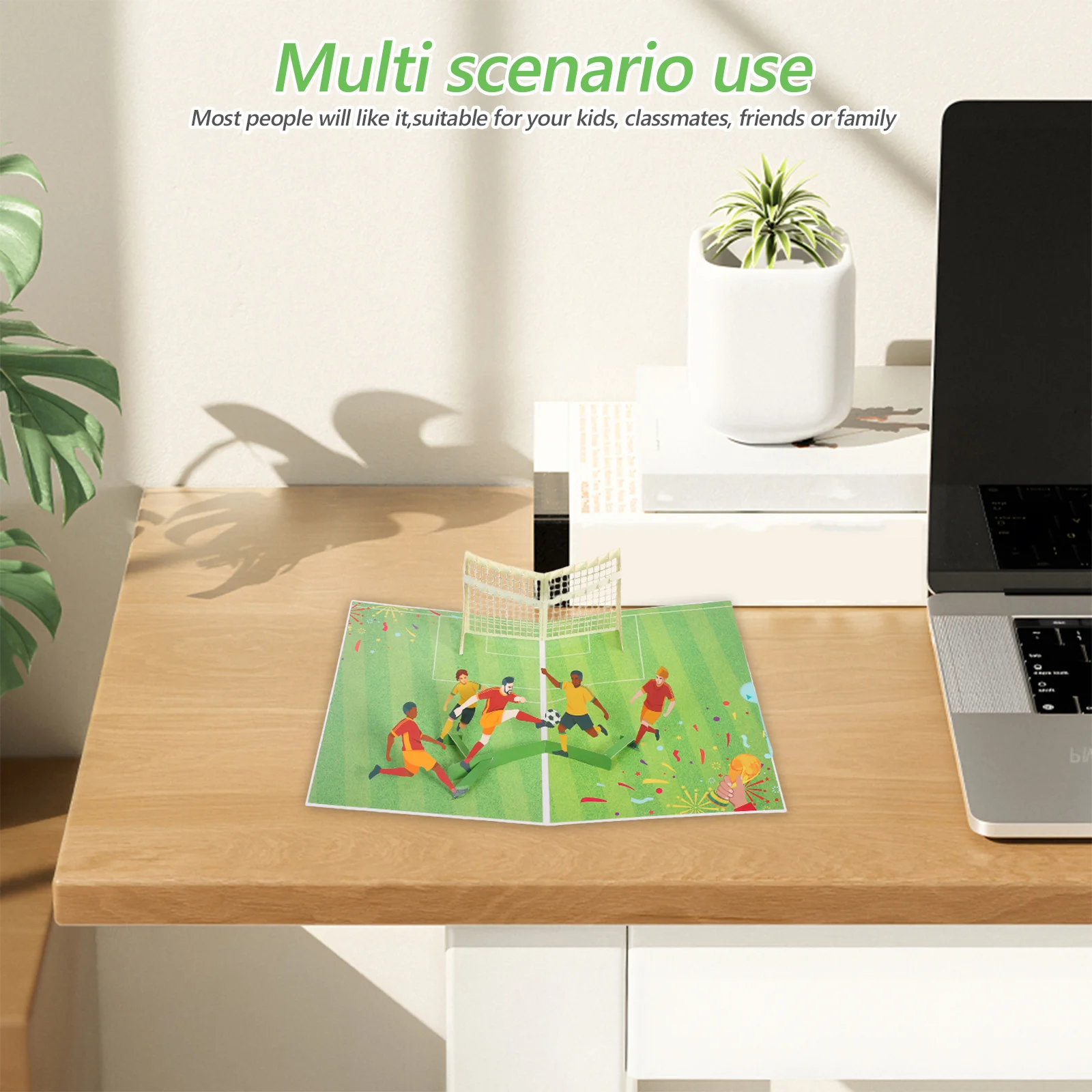 

3D Football Greeting Card Premium Paper Fade Resistant Unique Pop Up Design For Birthday Festival Teens