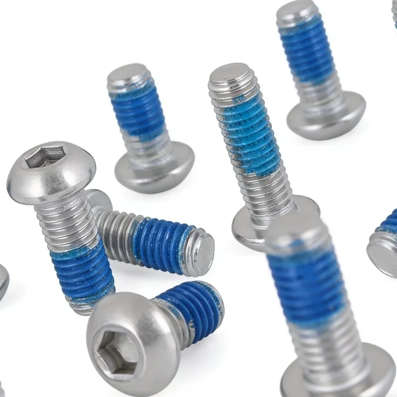 

50 Pieces M6 M8 M10 M12 304 Stainless Steel Round Head Hex Socket Glue Screws with Adhesive Anti-Loosening and Anti-Slip Screws