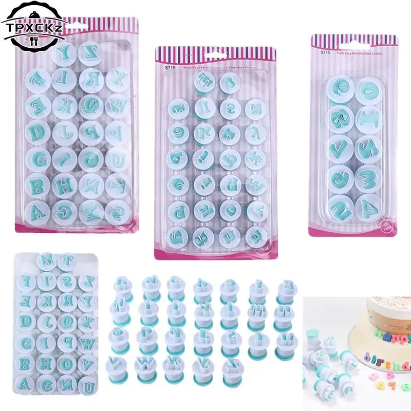 Plastic Cake Mold 26 Letter Number Chocolate Baking Tools Non-stick Silicone Cake Mold Jelly And Candy Mold Mold DIY Baking Tool