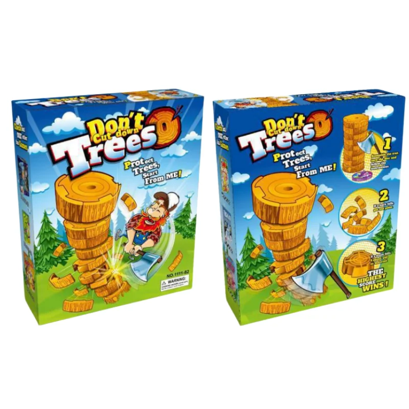 Toc Toc Wood Man Logging Master Family Party Game Competitive Tree Felling Tabletop Lumberjack Parent-child Interactive Game Toy