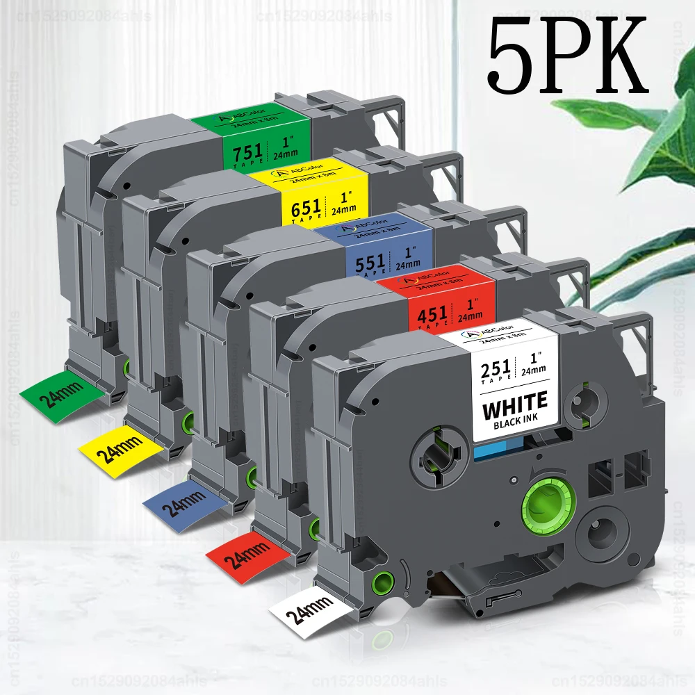 3PK/5PK TZe251 Совместимость с лентой для этикеток Brother 24 мм TZe Label TZe-251 TZe 251 151 451 551 651 751 для принтера этикеток Brother P-touch