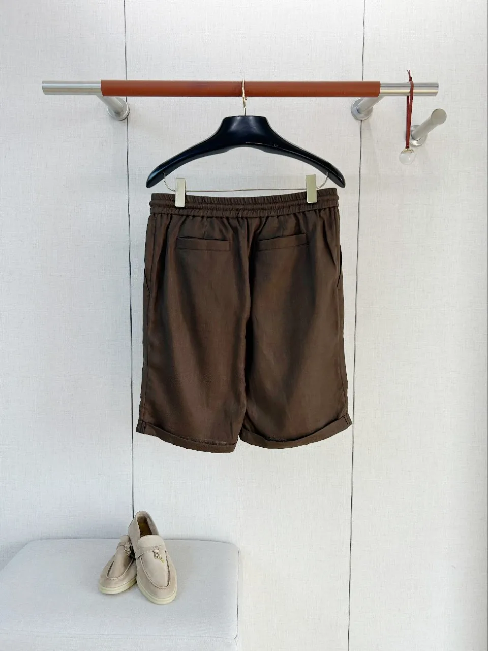 Mens Old Money Style Linen Blend Drawstring Straight Leg Shorts Summer Business Commuting Double Pleated Casual Shorts