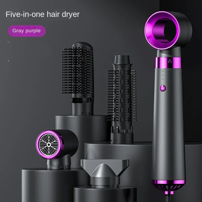 Hot Air Styler Comb 5 in 1 Hair Dryer Automatic Hair Curler Professional Hair Straightener for Household