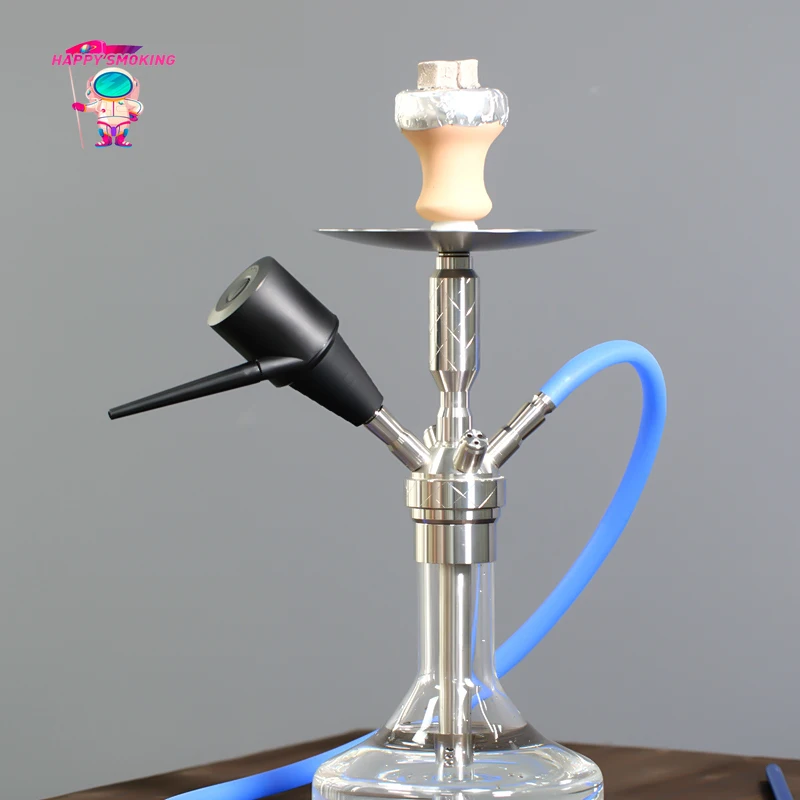 HAPPY Electric Hookah Breathing Aid Automatically Suction Shisha Blower for All Calibers ABS Water Pipe Smoking Accessories