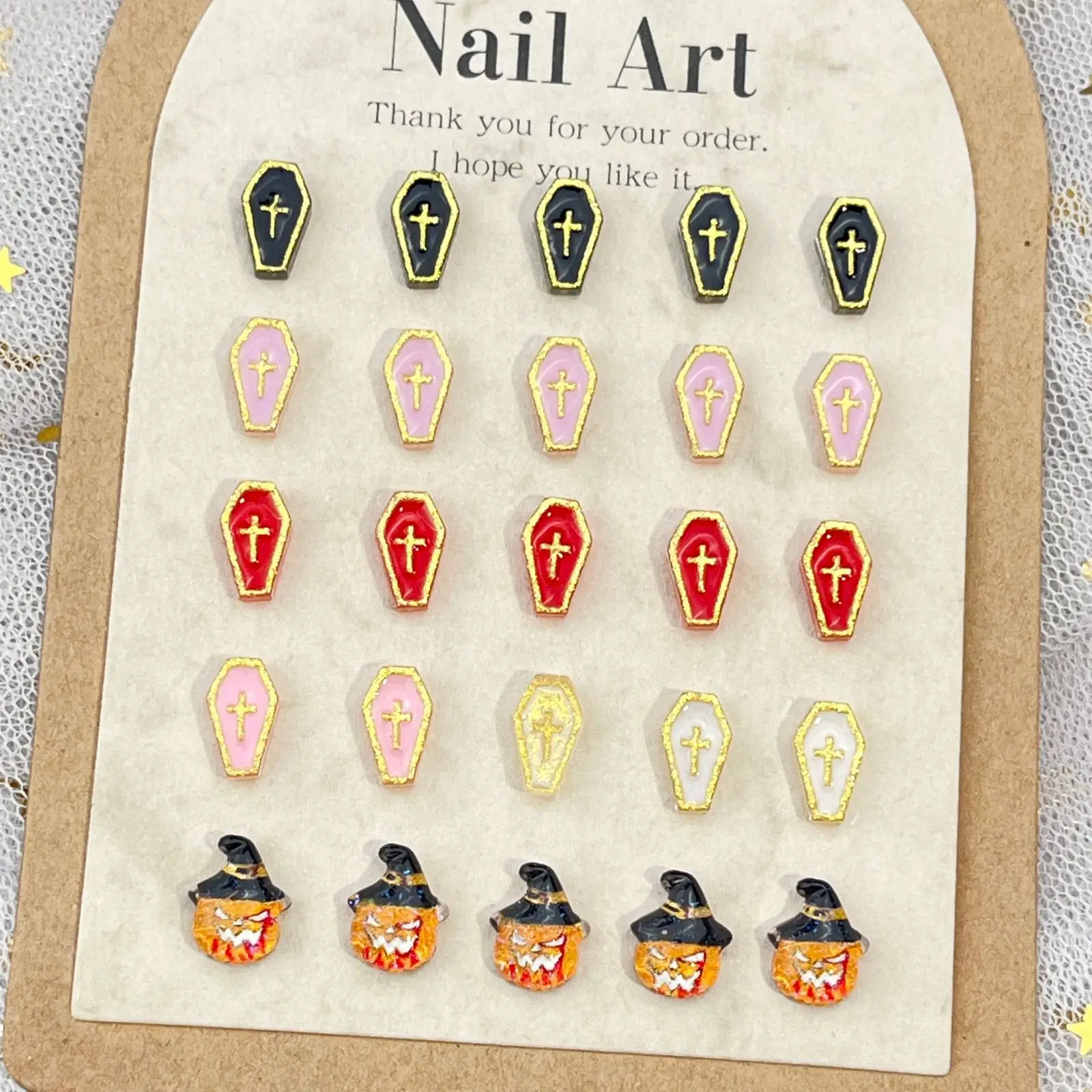 20pcs miniso ghost cartoon nail charms for diy nail making cute mini resin flatback nail art decoreation