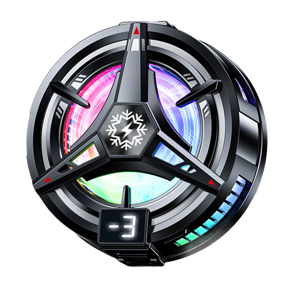 2 in 1 Magnetic/Back-clip Fast Cooling Phone Cooler 3 Speeds Mobile Phone Cooler Silent Mobile Cooling Fan for Android iPhone