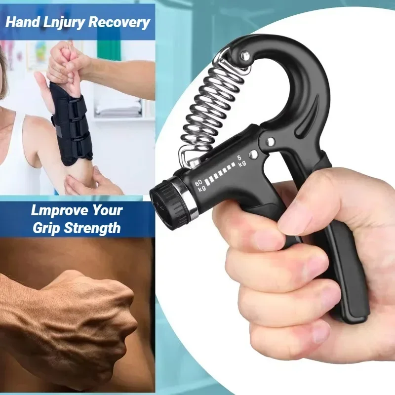 Hand Grip Strength Strengthener Trainer Full Set With Counter Wrist Forearm And Hand Exerciser For Muscle Training Adjustable