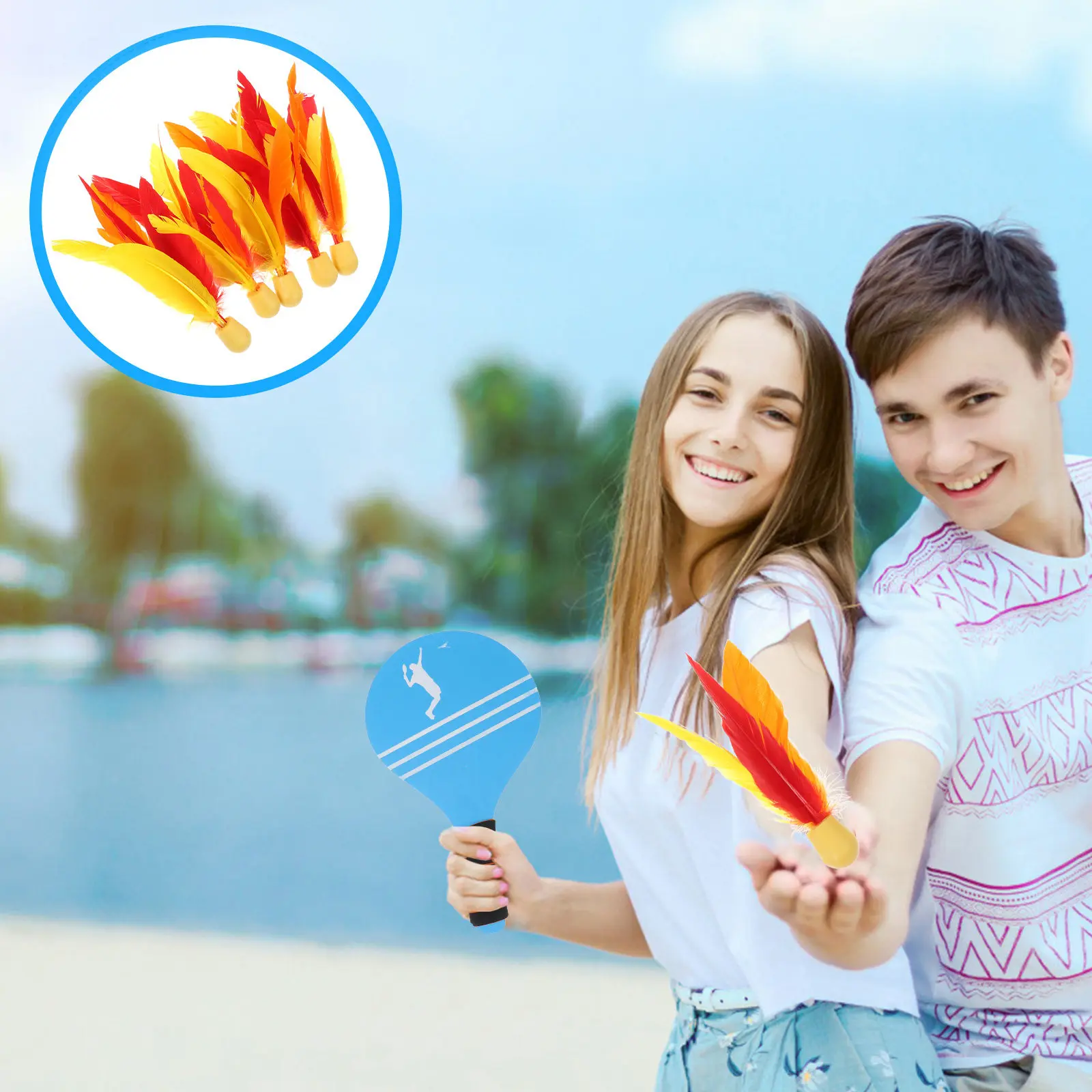 

10 шт. цветных бадминтонных воланов с высокой эластичностью, экологически чистые, для спорта