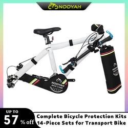 NOOYAH Bike Protection Kits Bicycle Frame Protective Set MTB Road Bike Accessories Fork Chain Crankset Cover Transport Bike Bag