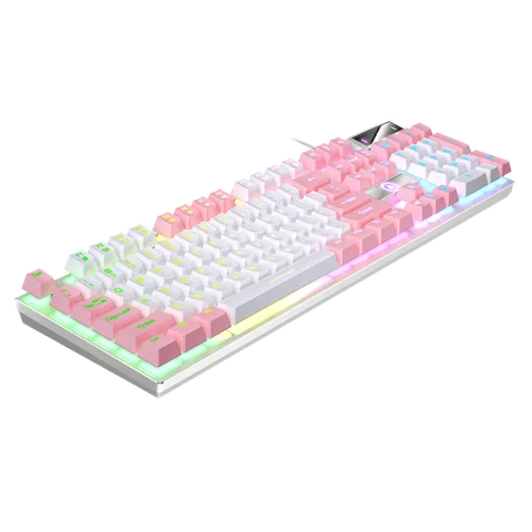 USB Wired Gaming Keyboard, 104 Keys Compatible with Windows Laptop/Computer/PC, Ergonomic Design, Office & Gaming Accessories