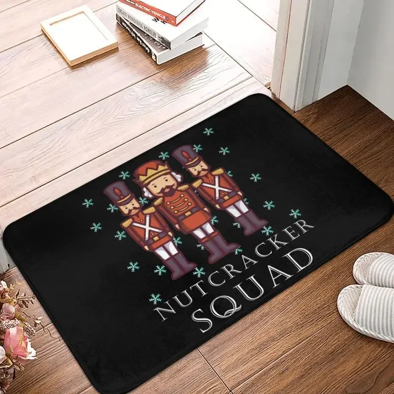 Nutcracker Squad Ballet Dancer Ballerina Front Door Mat Indoor Quick Dry Xmas Nutcrackers Doormat Kitchen Entrance Rug Carpet