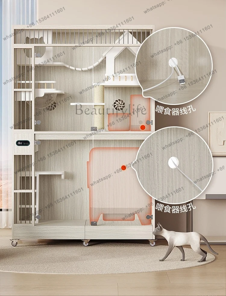 cat cage fresh air cat villa home indoor can be placed intelligent automatic litter cat house