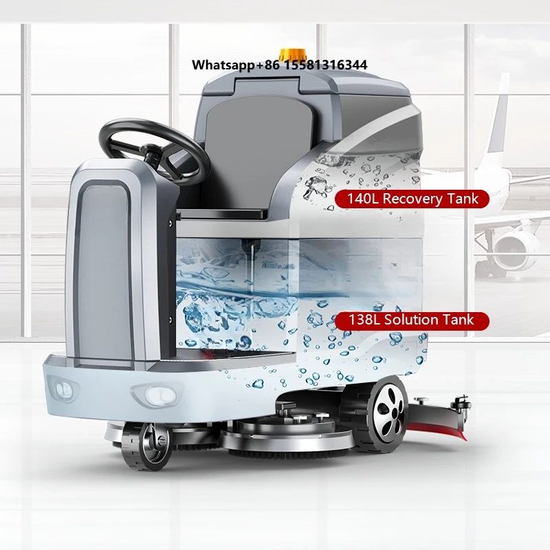 YZ-X7 Workshop Floor Cleaning Machine Industrial Commercial Automatic Ride on Floor Scrubber