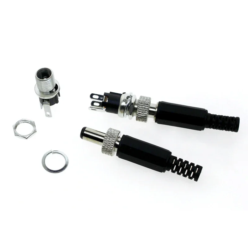 1pcs DC Male welding Plug 5.5x2.1/5.5x2.5mm 5A 30V Locked power Plug 5.5*2.1 5.5*2.5mm Jack Adapter Connector Plug connector